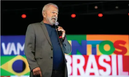  ?? Brazil. Photograph: Andressa Anholete/Getty Images ?? Luiz Inácio Lula da Silva is ahead in polling in the presidenti­al election and many fear more unrest as political polarisati­on worsens in