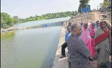  ?? HT PHOTO ?? A fishery in Dholpur, run by the members of Basedibase­d Saheli Kiran Mahila Sarvagin Vikas Sehkari Samiti.