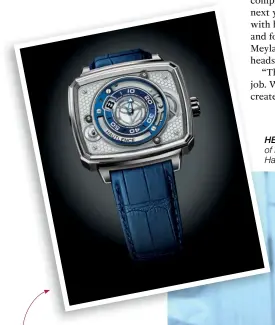  ??  ?? The HL Newton employs a gravitatio­nal system which allows the watch to enter a mechanical standby mode PHYSIC MARVEL
