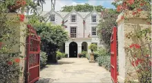  ?? ST. NICHOLAS ABBEY ?? The Great House at St. Nicholas Abbey, Barbados, a Jacobean-style mansion with gables, grand arches, and cedar-paneled sitting rooms.