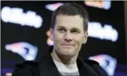  ?? ELISE AMENDOLA - THE ASSOCIATED PRESS ?? FILE - In this Dec. 4, 2016, file photo, New England Patriots quarterbac­k Tom Brady speaks to the media following an NFL football game against the Los Angeles Rams,in Foxborough, Mass.