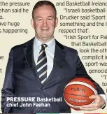  ?? ?? PRESSURE Basketball chief John Feehan