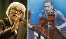  ??  ?? The former Labour leader Michael Foot penned a poem about Dixie Dean’s Everton. Composite: Alamy/Reuters