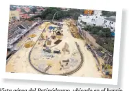  ??  ?? Vista aérea del Patinódrom­o, ubicado en el barrio Villa Santos. La obra está en 65% de ejecución.