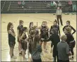  ?? MIKE CABREY — MEDIANEWS GROUP ?? Gwynedd Mercy coach Tom Lonergan talks to the Monarchs during their PIAA-4A first round game against Allentown Central Catholic Wednesday.