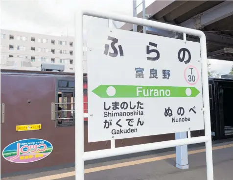  ?? Photo / Getty Images ?? Enjoy the views from the Lavender Express before you disembark at Furano Station in Hokkaido, Japan.