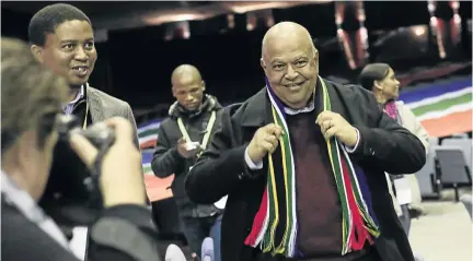  ?? / ESA ALEXANDER ?? Former finance minister Pravin Gordhan was in attendance at the Future of South Africa conference, held at Rhema Bible Church in Randburg, Johannesbu­rg.