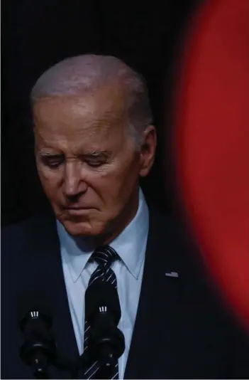  ?? ?? ► El Presidente de EE.UU., Joe Biden, en la Casa Blanca, este miercoles 3 de abril.