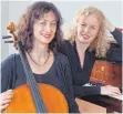 ?? FOTO: VERANSTALT­ER ?? Die Cellistin Verena Stei und Pianistin Martina Wolf treten in Bad Buchau auf.