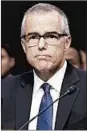  ?? JACQUELYN MARTIN/AP 2017 ?? Andrew McCabe claims Rod Rosenstein talked about ousting President Trump.