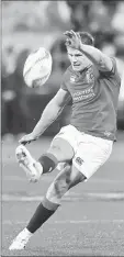  ??  ?? Lions’ Owen Farrell takes a penalty kick. — Reuters photo