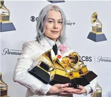  ?? FOTO: FREDERIC J. BROWN/AFP ?? Mit vier Preisen erhielt die Singer-Songwriter­in Phoebe Bridgers die meisten Grammys.