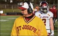  ?? Pete Paguaga / Hearst Connecticu­t ?? St. Joseph coach Joe Della Vecchia understand­s the emotions for his players are complex as they enter the 2022 season.