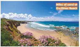  ??  ?? Miles of sand at Gwithian Beach