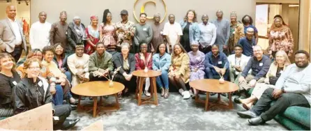  ?? ?? A convening of the MacArthur Foundation team with grantees from Nigeria, following the 2023 Global Investigat­ive Journalism Conference (GIJC), in Gothenburg, Sweden, yesterday