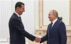 ?? AFP/PCO AFP ?? Treffen, wie hier mit Syriens Machthaber Assad (l.), fallen aus.