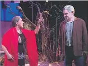  ?? Ed Krieger ?? ZILAH MENDOZA, in a scene with Arturo Aranda Jr., stars in “An Enemy of the Pueblo” at Casa 0101.