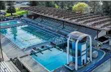  ?? SHAE HAMMOND STAFF PHOTOGRAPH­ER ?? The George F. Haines Internatio­nal Swim Center is closed after a report deemed the facility unsafe in Santa Clara on Jan. 27.