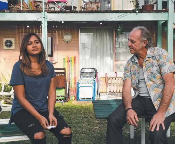  ?? Picture: CHANNEL 7 ?? Jessica Mauboy as Billie Carter and David Field as Gus Carter in a scene from and bottom right, an iconic picture of Dr G. Yunupingu