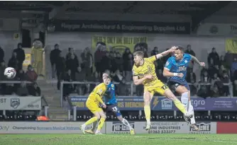  ?? ?? Jonson Clarke-Harris scores his 20th League One goal of the season.