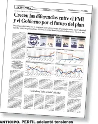  ??  ?? ANTICIPO. PERFIL adelantó tensiones con el FMI por el rol del Banco Nación.