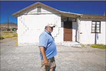  ?? Irfan Khan Los Angeles Times ?? JON GOEBEL is pastor of the quake-damaged New Hope of Searles Valley Foursquare Church in Trona, Calif.