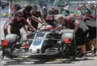  ?? FOTO: EFREM LUKATSKY/ ALL OVER PRESS ?? Haasteamet pressede raceren frem til årets bedste resultat i Baku.
