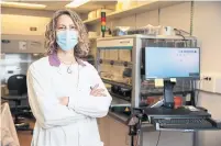  ?? KATIE COOPER UNITY HEALTH TORONTO ?? Dr. Larissa Matukas, head of microbiolo­gy at St. Michael’s Hospital, says COVID-19 testing equipment can take up a lot of space, which is at a premium in downtown Toronto hospitals.