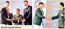  ?? ?? Division I – Tier ‘B’ Winners: St. Peter’s College, Colombo
Best Batter Winner: Duranka Silva
Best Wicketkeep­er: Ashen Rodrigo
