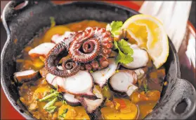  ?? Xperience Restaurant Group ?? Grilled octopus from Sol Mexican Cocina, whose menu presents a modern take on the cuisine of Mexico’s Baja Penisula.