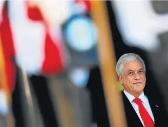  ?? ADRIANO MACHADO/REUTERS ?? Diplomacia. O presidente do Chile, Sebastián Piñera, ontem, no Palácio do Planalto