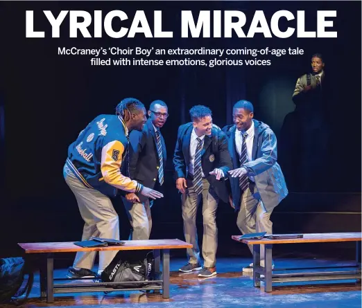  ?? MICHAEL BROSILOW ?? Sheldon D. Brown (from left), Richard David, Tyler Hardwick, Samuel B. Jackson and Gilbert Domally in Steppenwol­f Theatre’s production of “Choir Boy.”