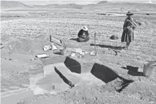  ?? RANDY HAAS ?? Excavation­s at Soro Mik’aya Patjxa reveal more than a dozen pits, many containing human remains buried 7,000 years ago.