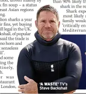  ?? ?? ‘A WASTE’ TV’s Steve Backshall