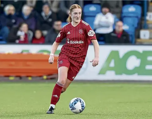  ?? ?? LEADERSHIP MATERIAL: Aberdeen Women’s midfielder Eilidh Shore has played more than 100 games for the club.