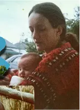  ??  ?? Above: Baby Rose with her mother, Jane. Left: Rose as a young girl with the father who raised her, whom she describes as “the best possible dad for me”.