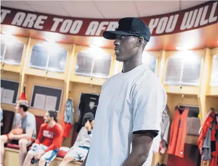  ?? ROBERTO E. ROSALES/JOURNAL ?? Former UNM standout Tony Snell paid a visit to members of the Lobo men’s basketball team Saturday afternoon. Snell, who recently signed a four-year, $46 million contract with the Milwaukee Bucks, said he hopes his visit will help motivate the Lobos.