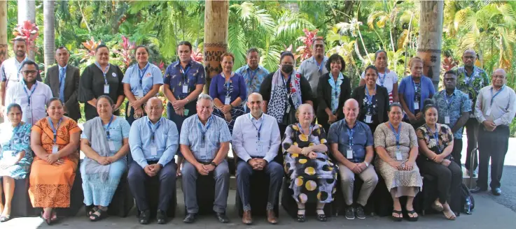  ?? ?? The participan­ts, facilitato­rs, and speakers at the Pacific Islands Tax Administra­tors Associatio­n (PITAA) Secretaria­t- Pacific Financial Technical Assistance Center (PFTAC) Performanc­e Management Workshop at Tanoa Internatio­nal Hotel in Nadi.