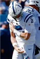  ?? MARK ZALESKI/ASSOCIATED PRESS ?? Colts quarterbac­k Matt Ryan was benched after throwing nine INTs and nine TD passes in seven games.