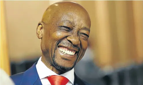  ?? Picture: Masi Losi ?? Suspended SARS commission­er Tom Moyane smiles during a break in the proceeding­s of the Nugent commission of inquiry on tax governance and administra­tion.