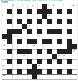  ??  ?? PRIZES of £20 will be awarded to the senders of the first three correct solutions checked. Solutions to: Daily Mail Prize Crossword No. 14,988, PO BOX 3451, Norwich, NR7 7NR. Entries may be submitted by second-class post. Envelopes must be postmarked...