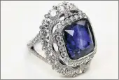  ??  ?? A Fabergé ring at the Gemfields office in London. Pallinghur­st Resources has made a takeover bid for the group.