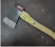  ??  ?? The cleaned-up axe used in the killings