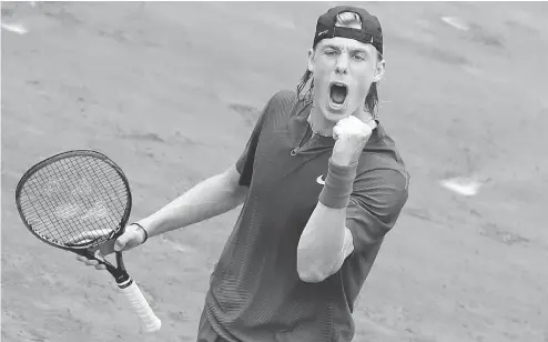  ?? ALESSANDRA TARANTINO / THE ASSOCIATED PRESS / THE CANADIAN PRESS ?? A year after losing in the opening round of qualifying in Paris, Denis Shapovalov is the second-youngest man in the French Open field.