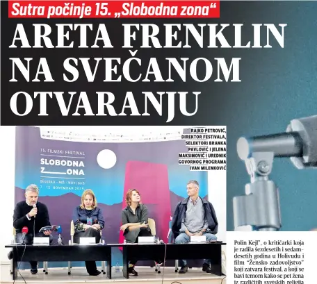  ??  ?? rajko petrović, direktor festivala, selektori branka pavlović i jelena maksimović i urednik govornog programa ivan milenković