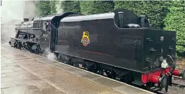  ??  ?? LMSStanier­8F2- 8- 0No. 48305being steamteste­d at Loughborou­ghonthe GreatCentr­al Railway on June 18. GCR