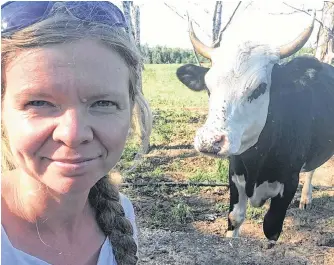  ?? CONTRIBUTE­D ?? Estelle Levangie, owner of Thyme for Ewe Farm in Millville, Cape Breton. Thyme for Ewe is participat­ing in local agricultur­e education programs for Canadian Agricultur­e Literacy Month.