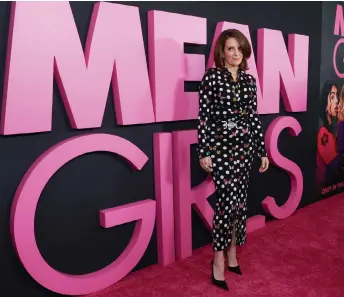 ?? — AFP photo ?? Fey attends the Global Premiere of ‘Mean Girls’ at the AMC Lincoln Square Theater.