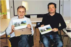  ?? FOTO: SZ-FOTO: KURT EFINGER ?? Andreas von Studnitz (l.) und Christian Greifendor­f möchten in Ehingen ein Kunst- und Kulturfest­ival inszeniere­n.