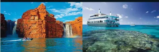  ??  ?? WHO: APT DATES: from 27 August 2018 (each voyage is 10 nights).
COST: From $12,295*pp twin share, Companion Fly Free* (*terms and conditions apply) BOOKINGS: kimberleyw­ilderness.com.au/cruising
WHO: Coral Expedition­s DATES: 30 October–6 November...